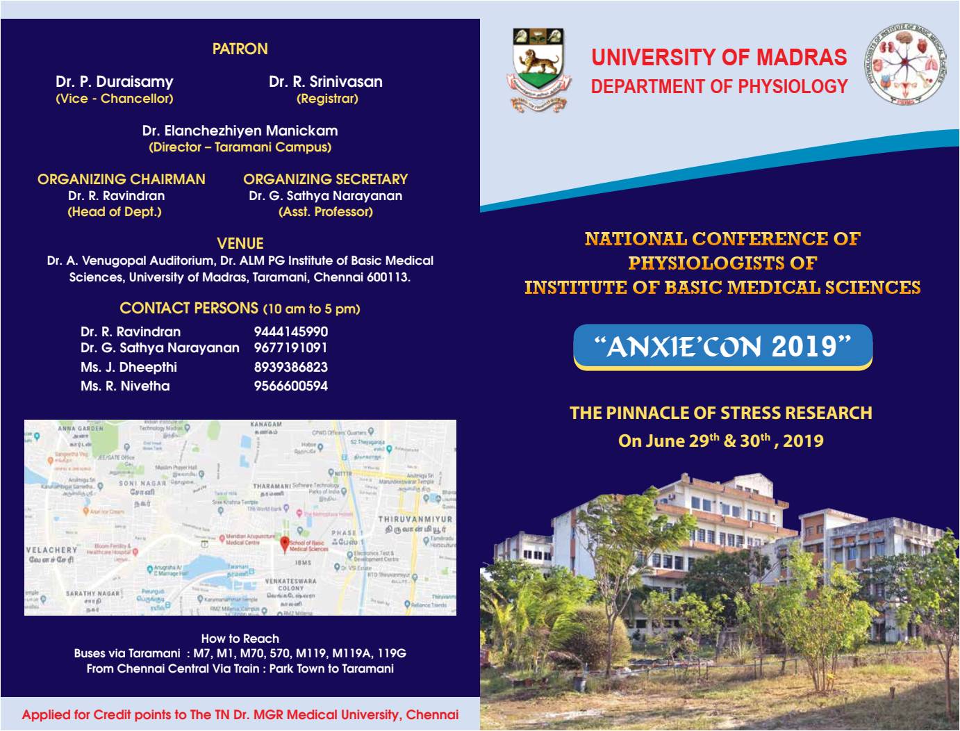 Anxie Con 19 National Conference Of Physiologists Of Institute Of Basic Medical Sciences