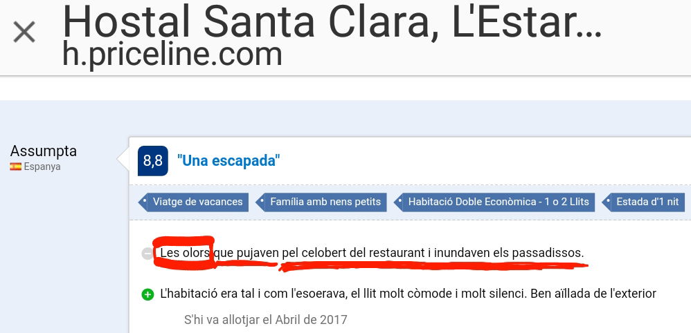 opinion hostal santa clara estartit