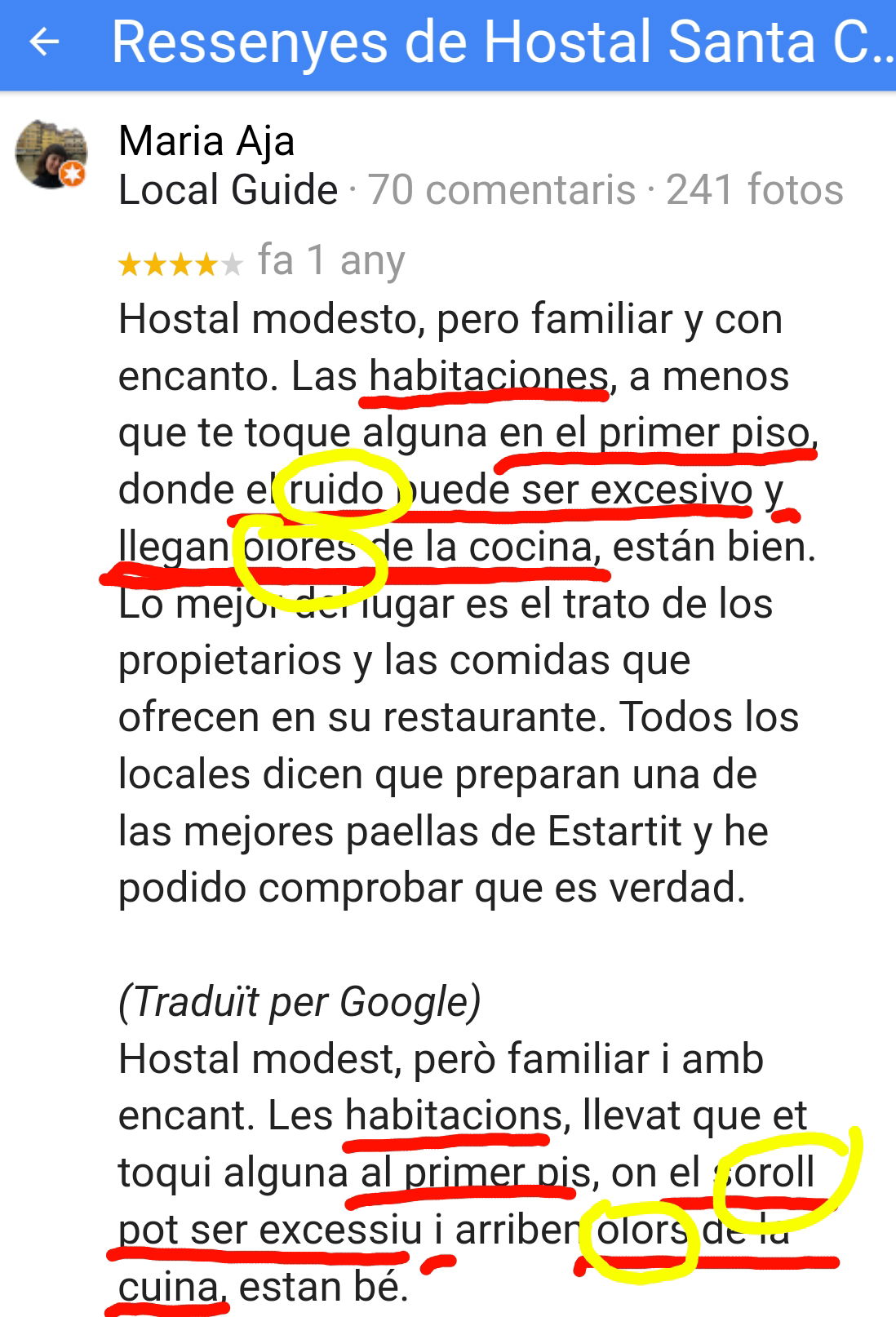 Santa Clara Opiniones Olors Soroll Fresses