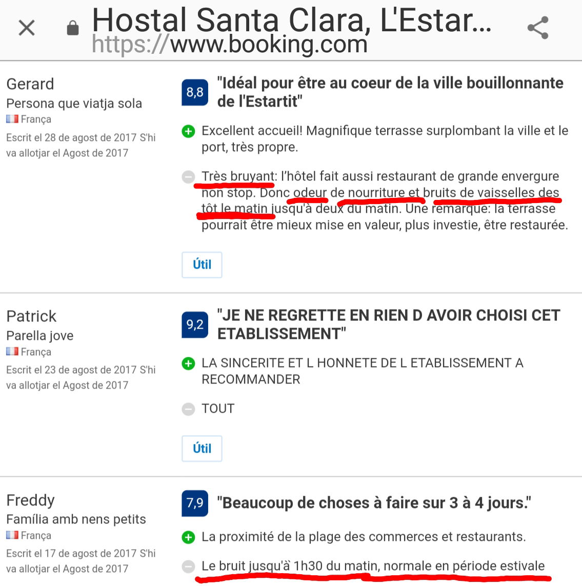 Bruit Hostal Santa Clara Estartit