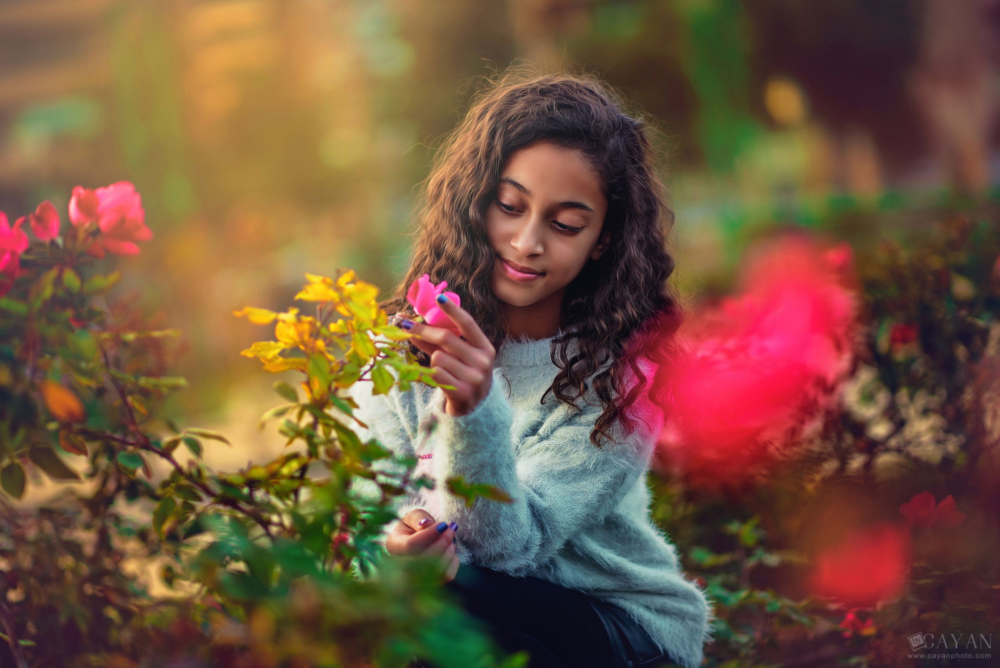 With sisters Carla and Caroline
