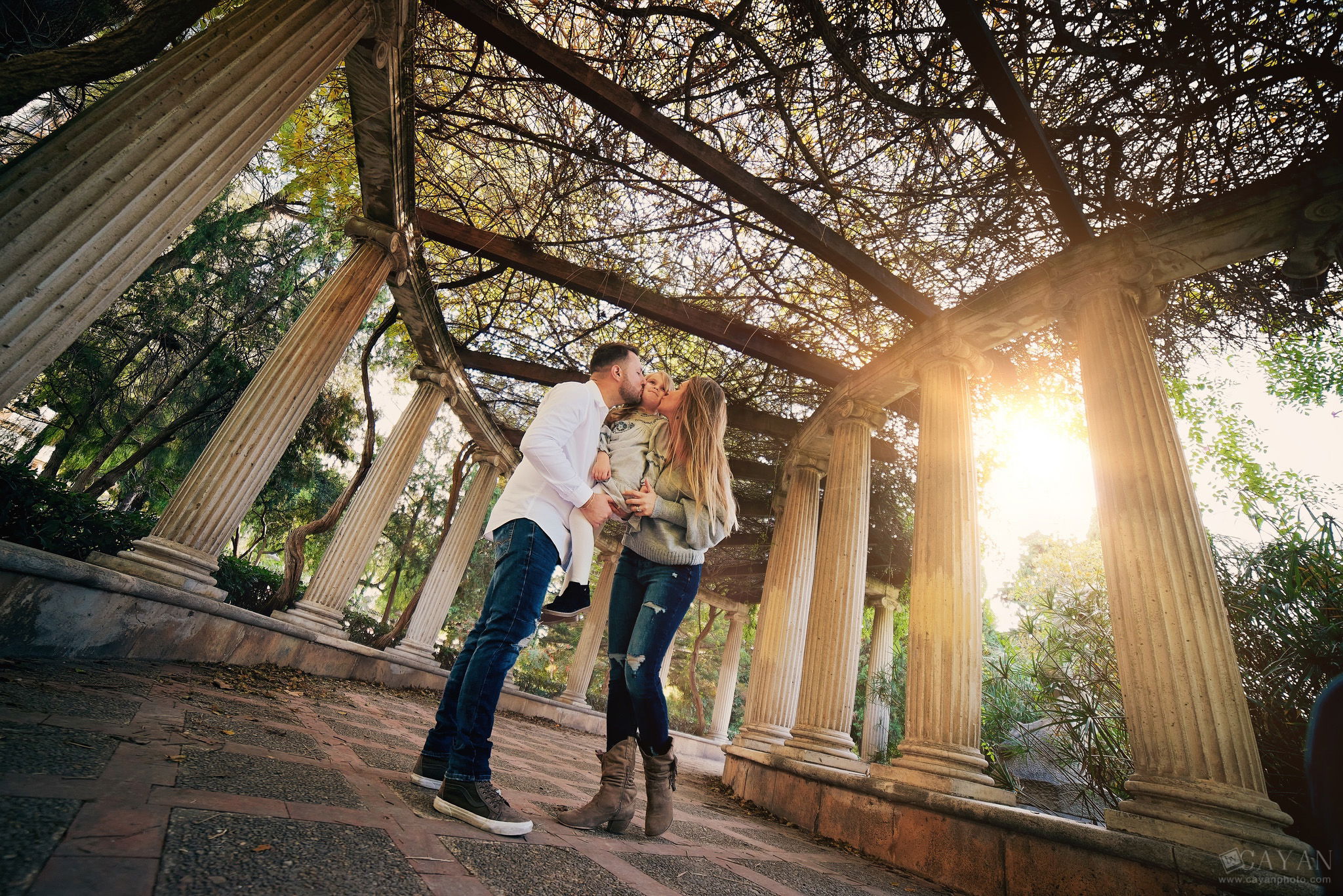 With the family Priscila, Gabriel and Manu.