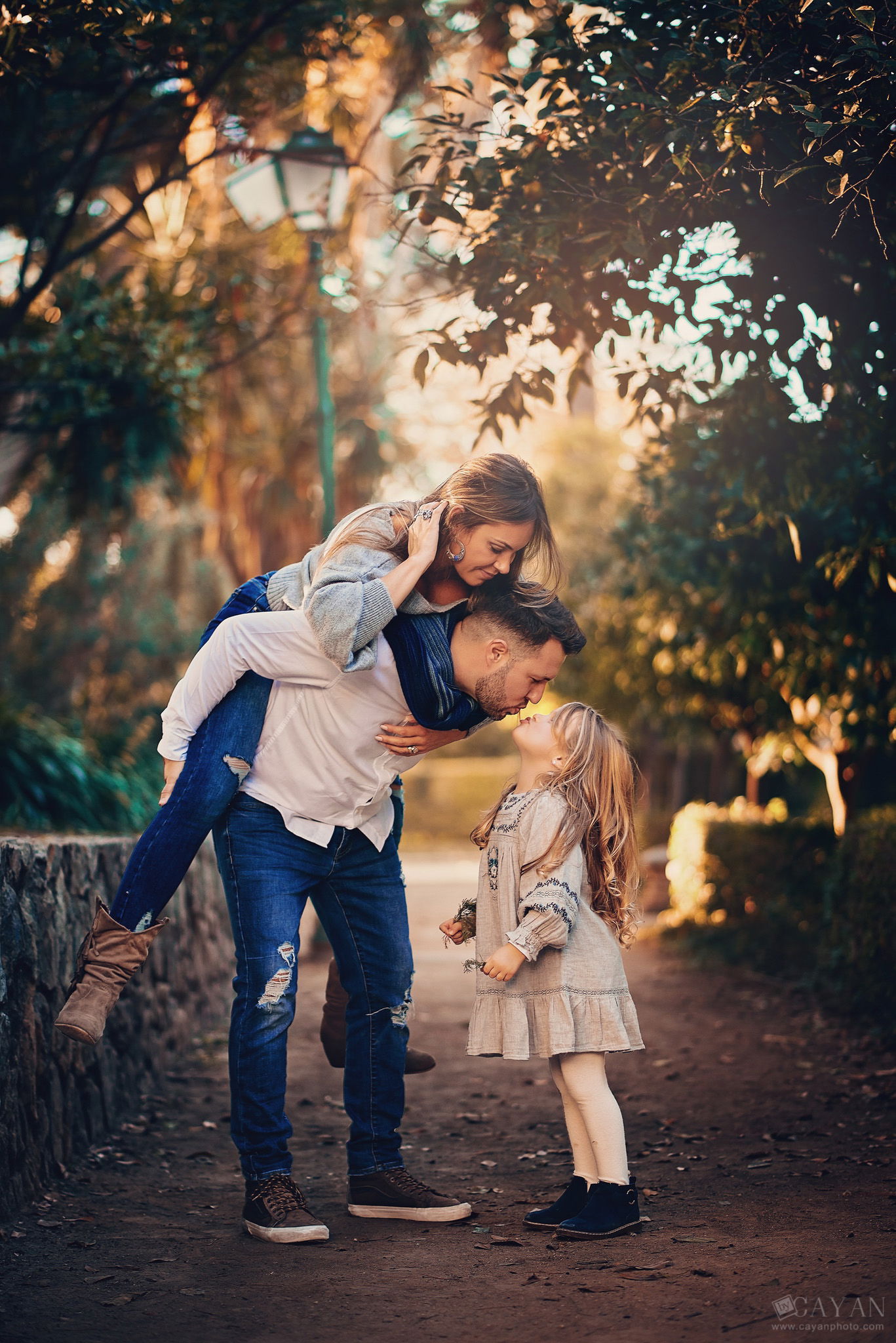 With the family Priscila, Gabriel and Manu.