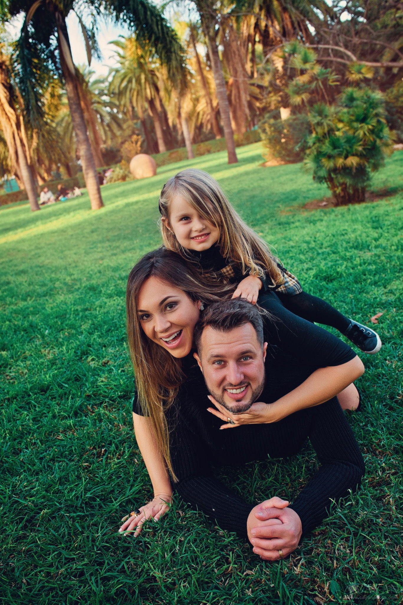 With the family Priscila, Gabriel and Manu.