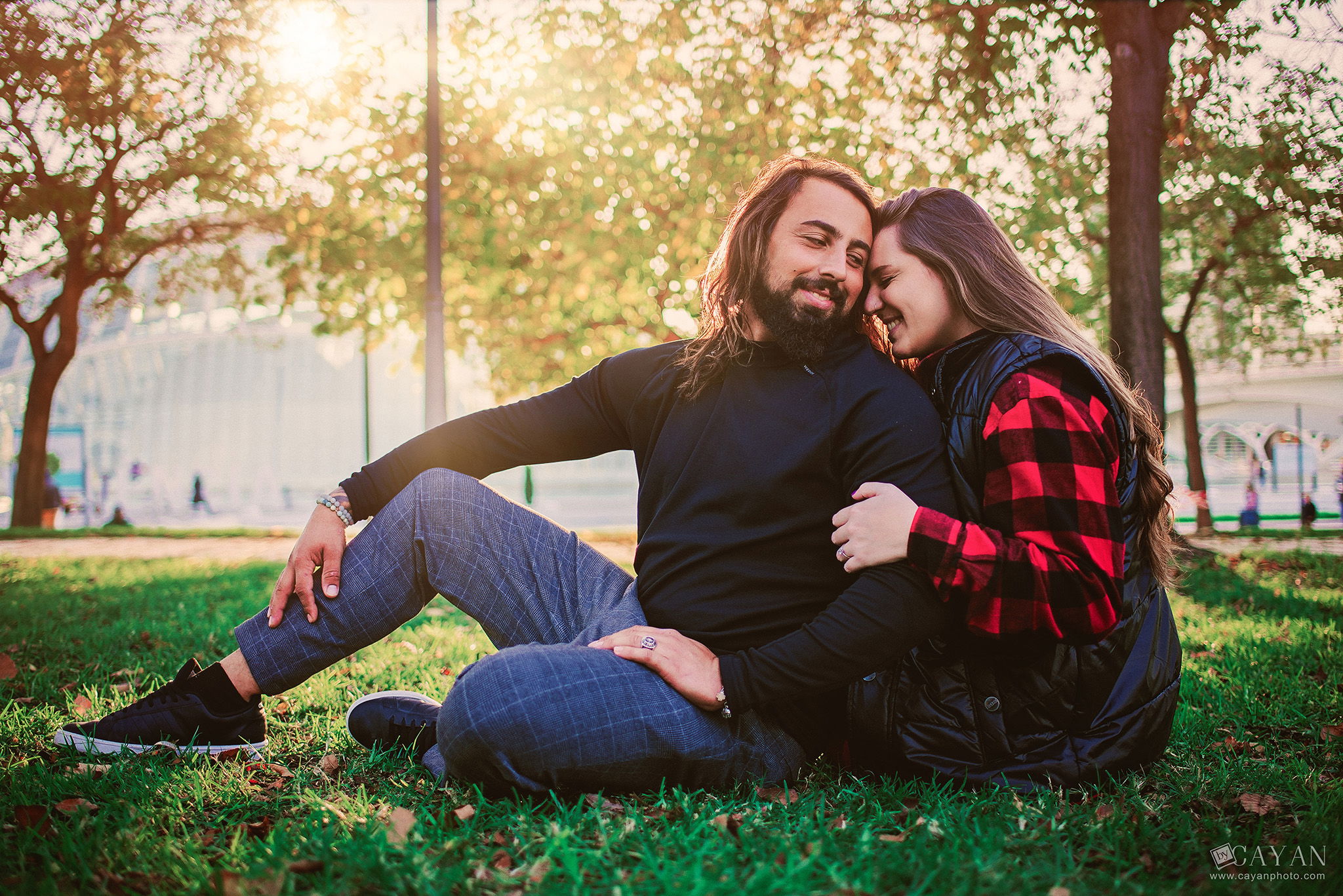 With the couple Luana and Jonathan.