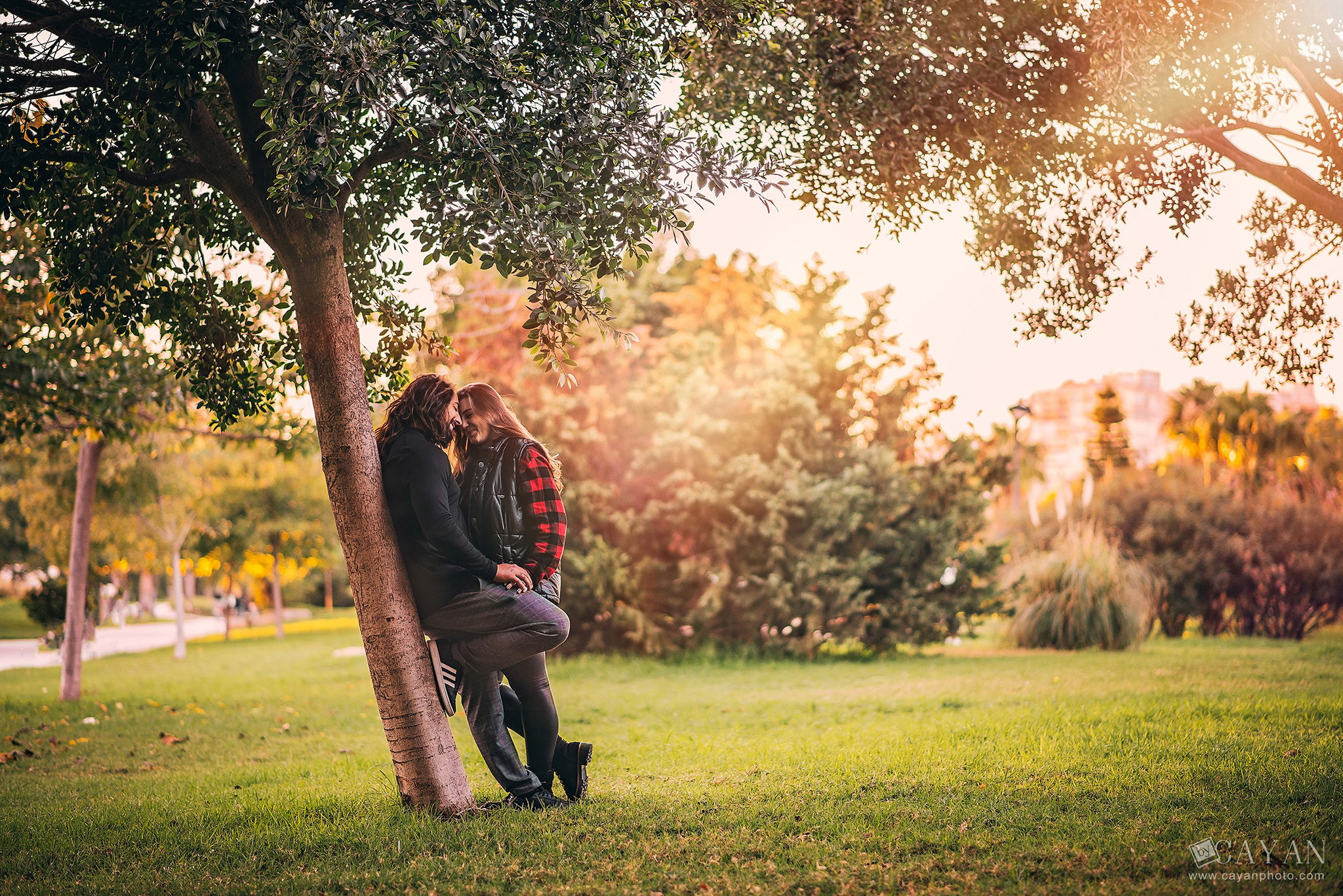 With the couple Luana and Jonathan.