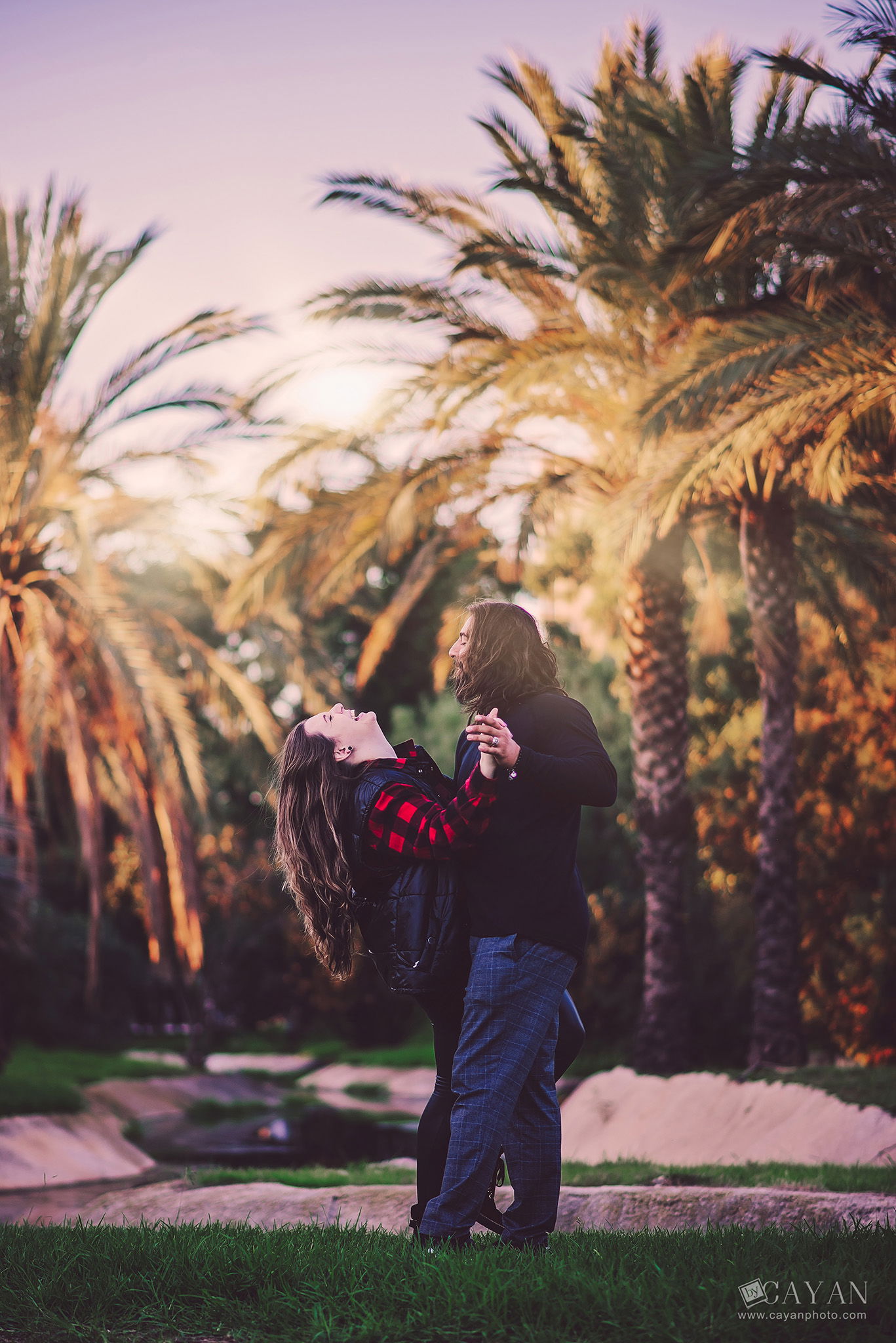 With the couple Luana and Jonathan.