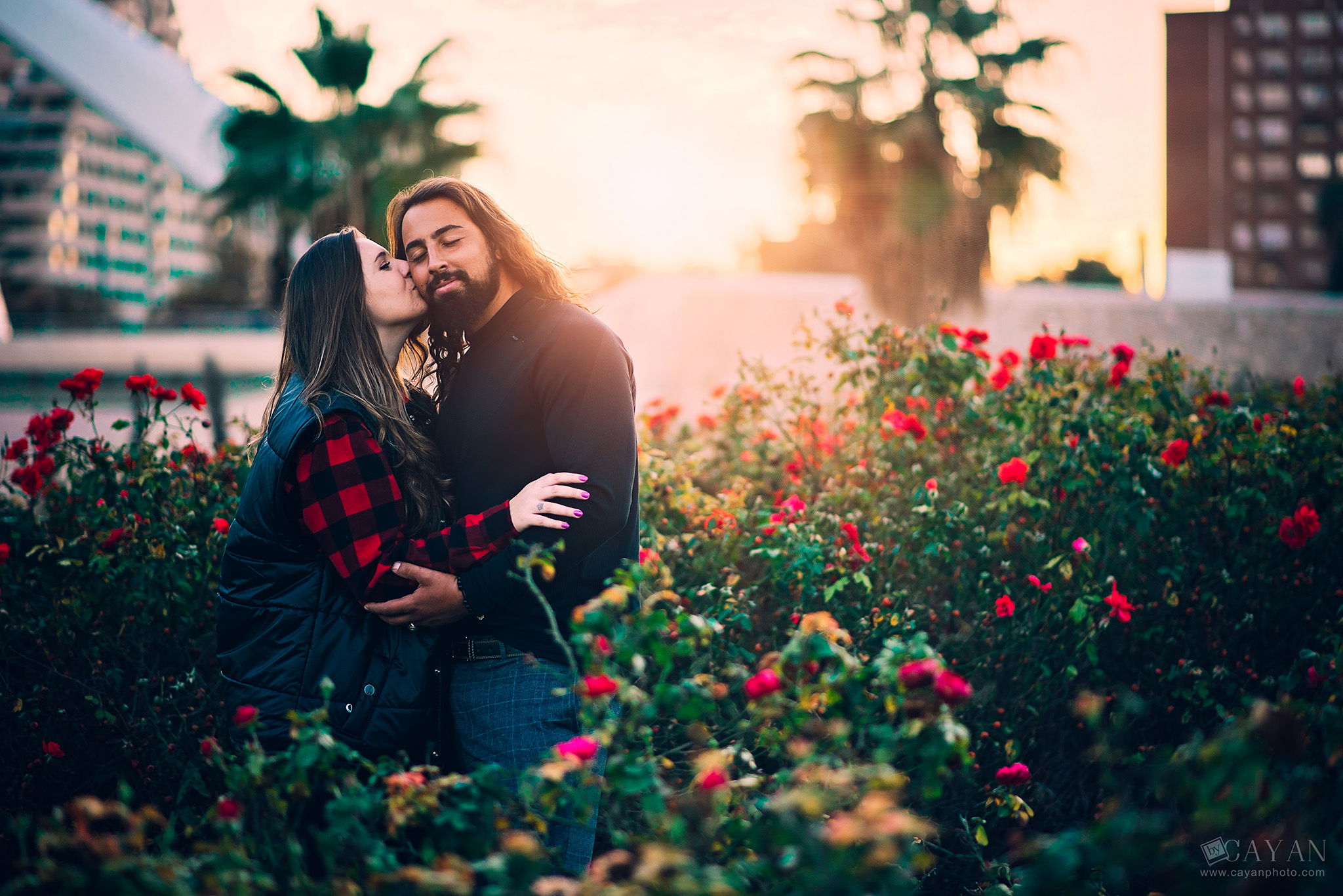 With the couple Luana and Jonathan.