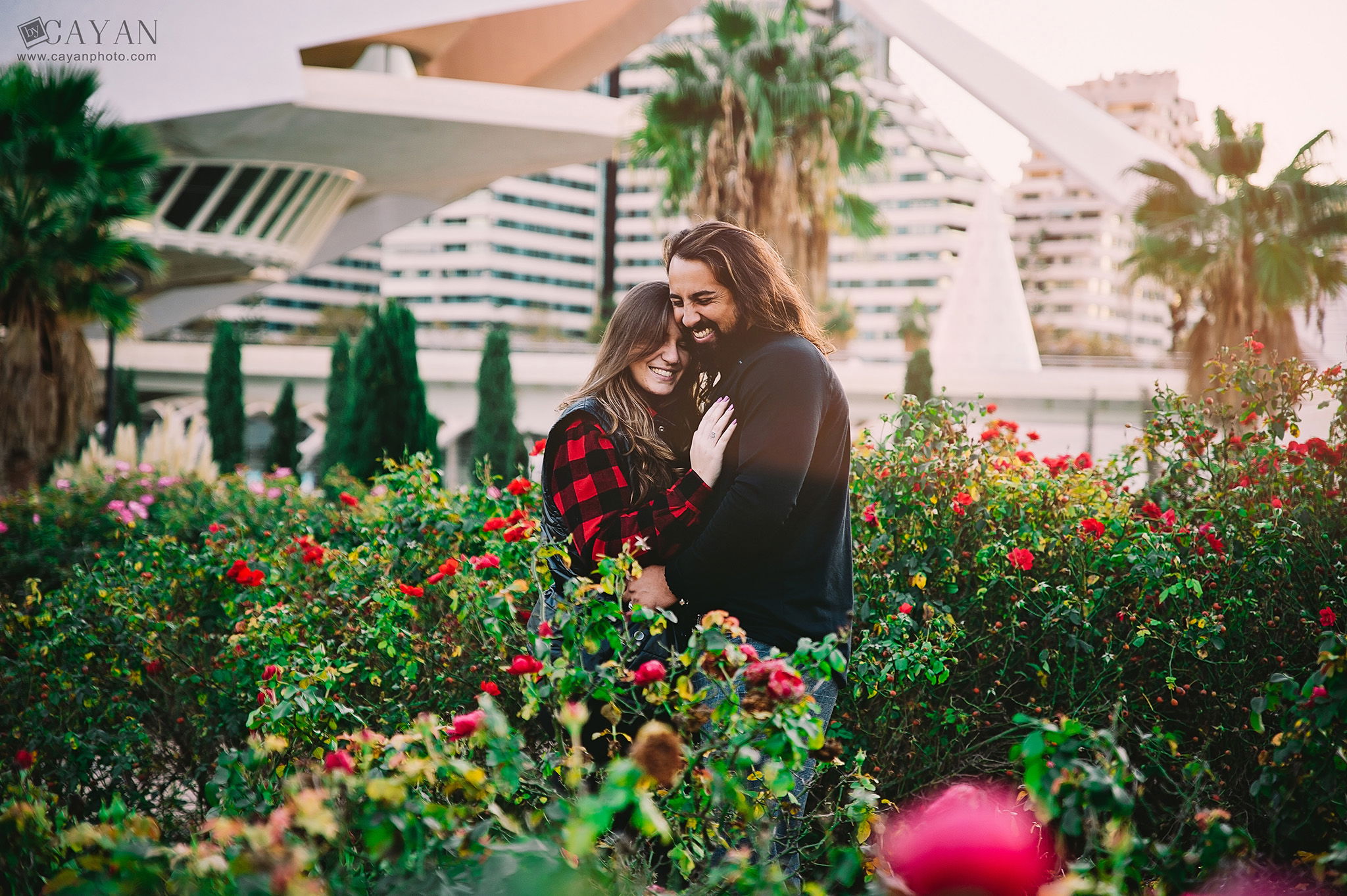 With the couple Luana and Jonathan.