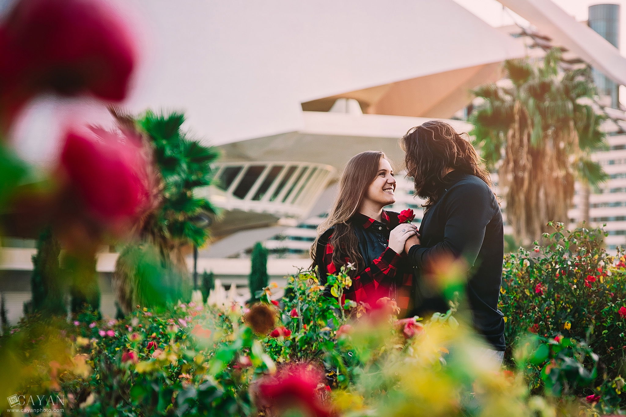 With the couple Luana and Jonathan.