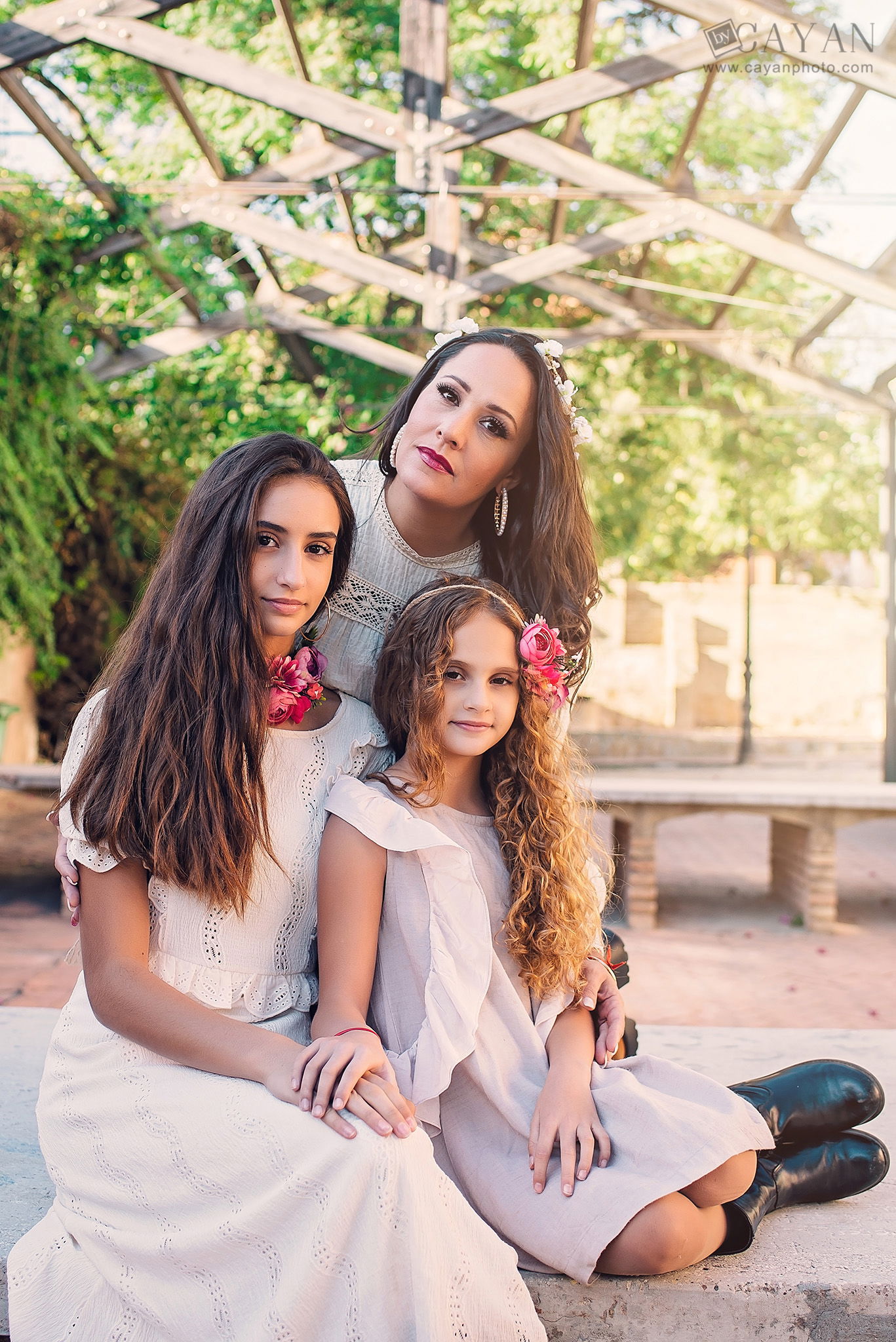 With the girls Miriam, Sarah and Miriam.