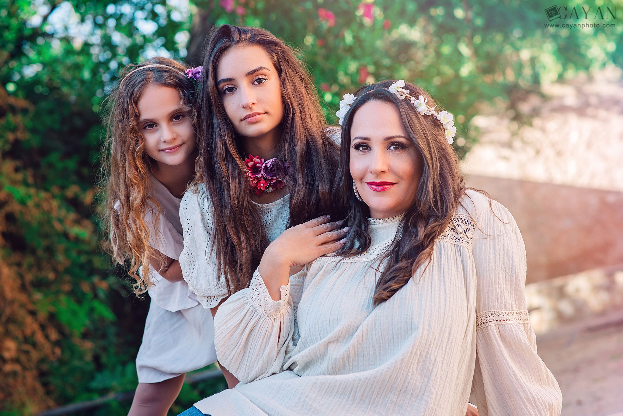 With the girls Miriam, Sarah and Miriam.