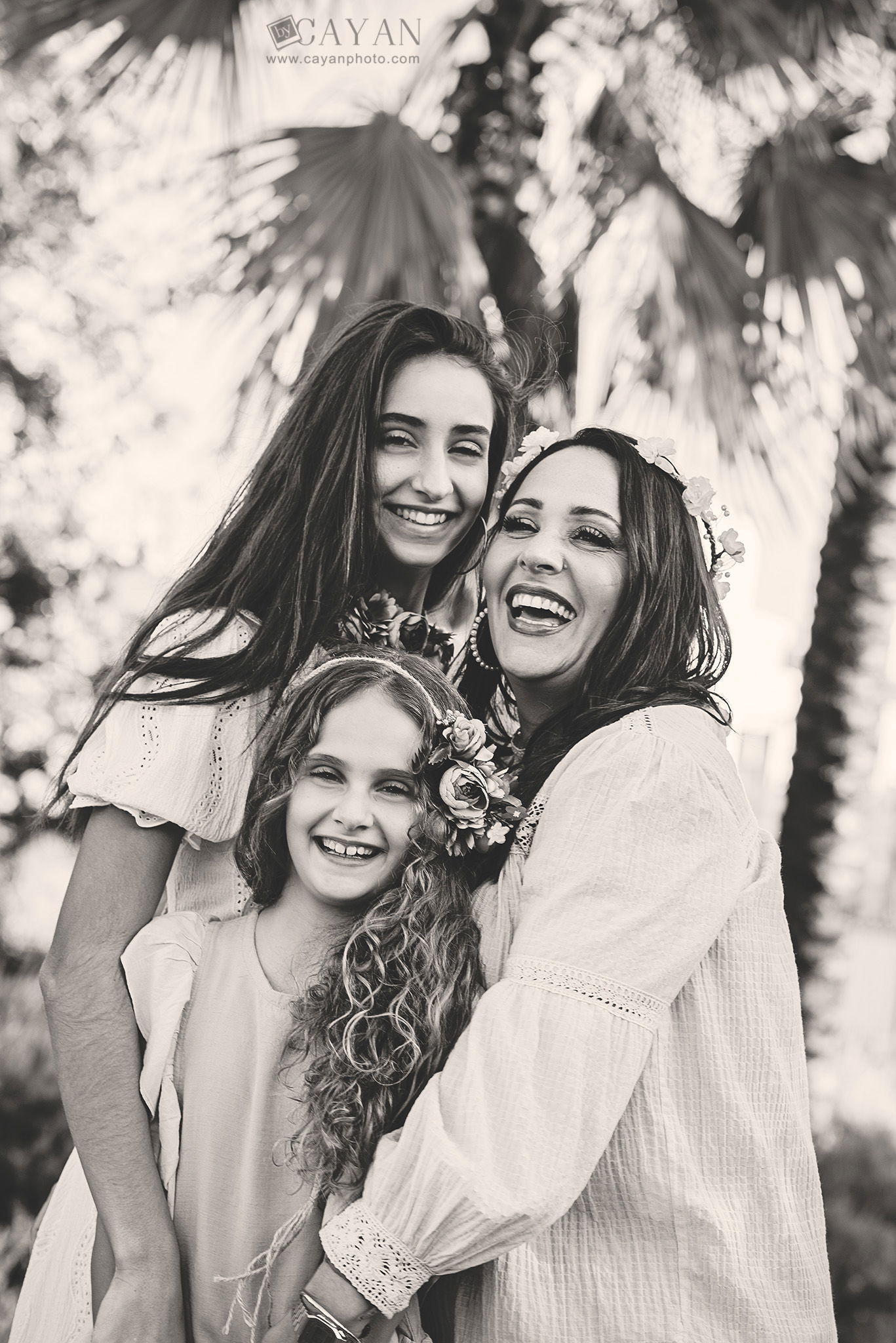 With the girls Miriam, Sarah and Miriam.