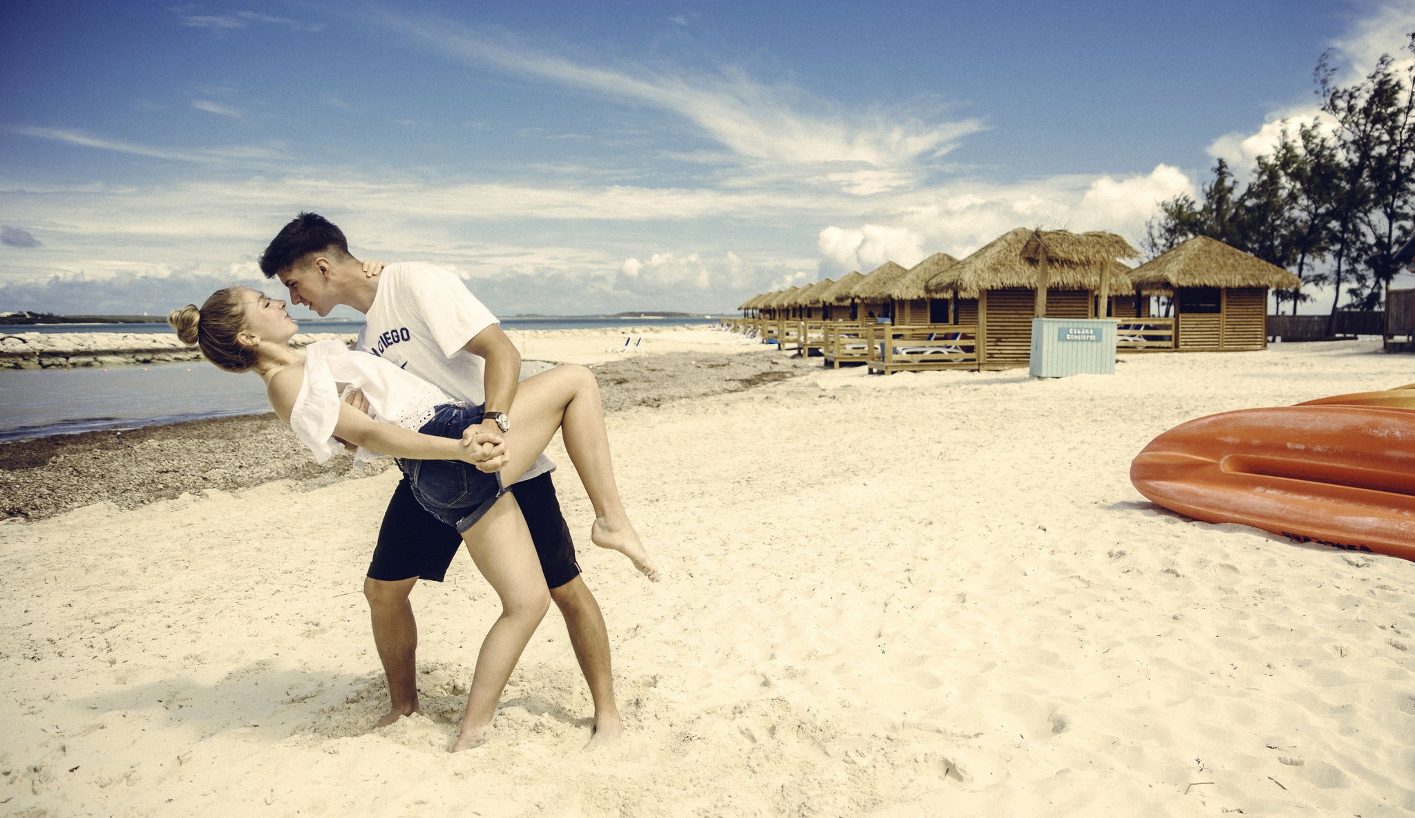 Photo session on beaches in the Caribbean