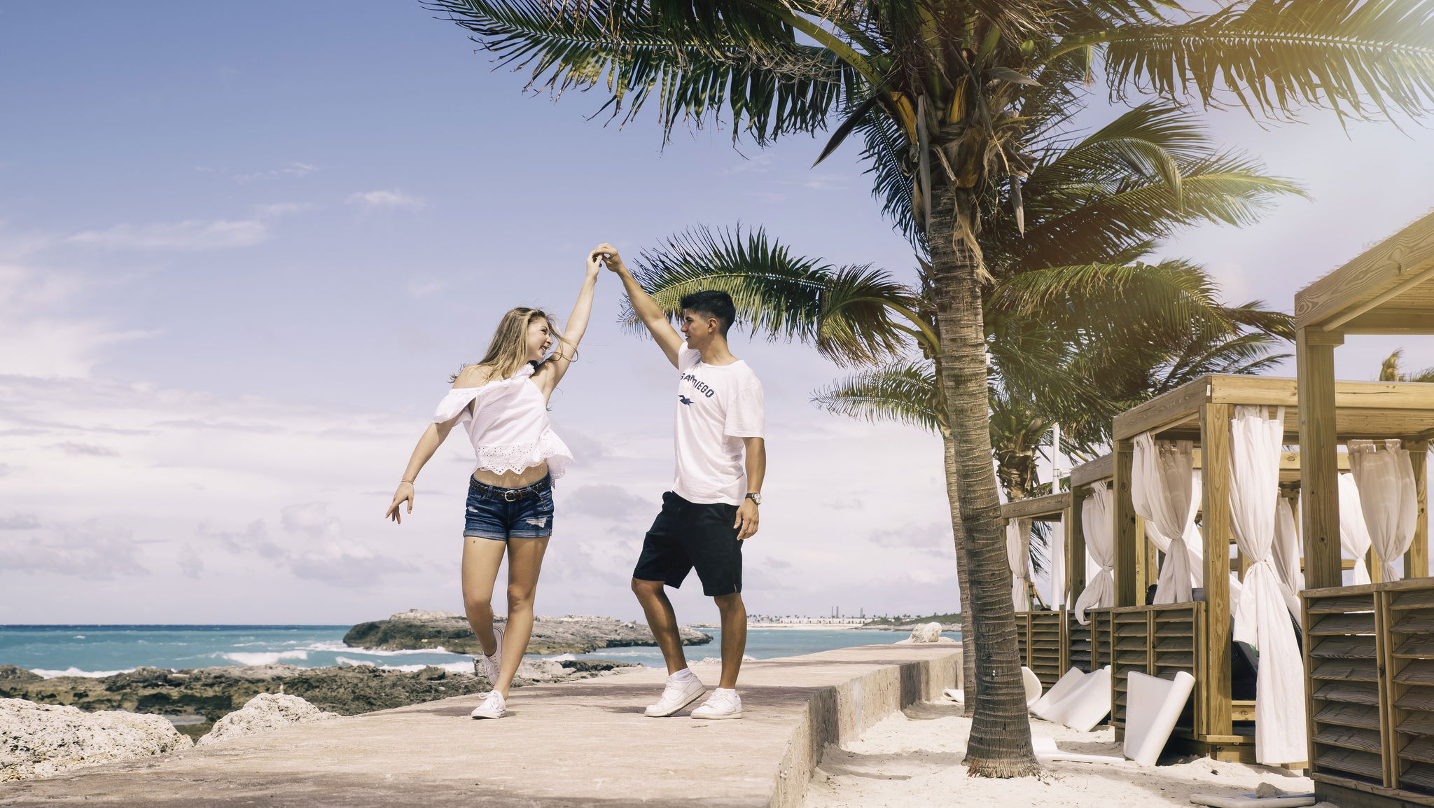 Photo session on beaches in the Caribbean
