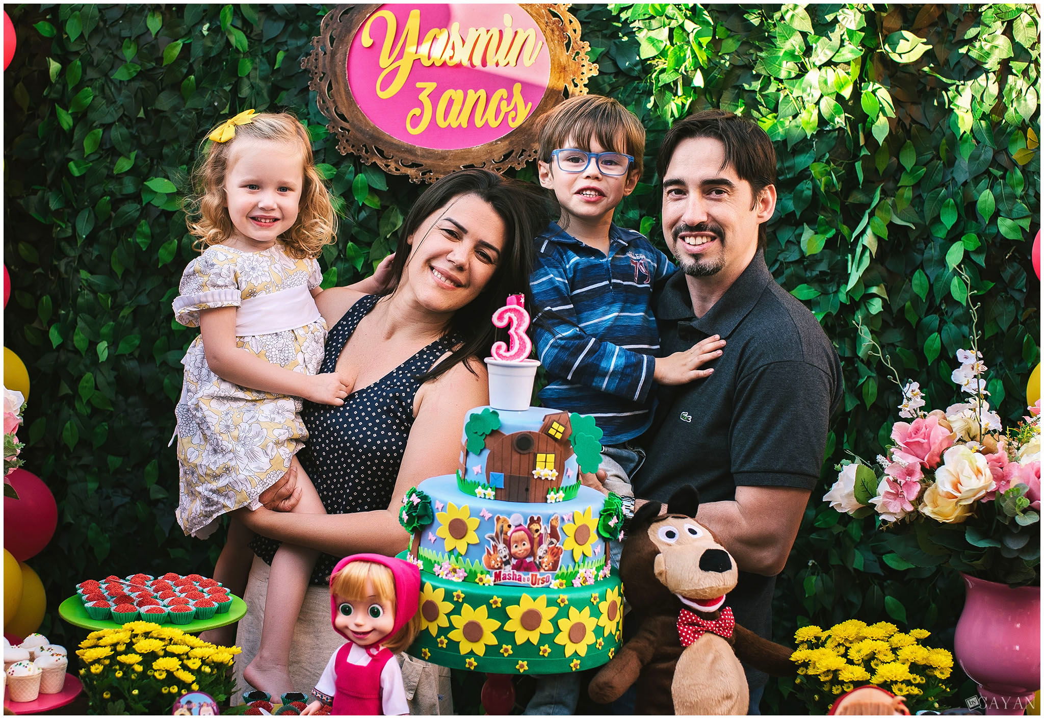 With Yasmin and her family