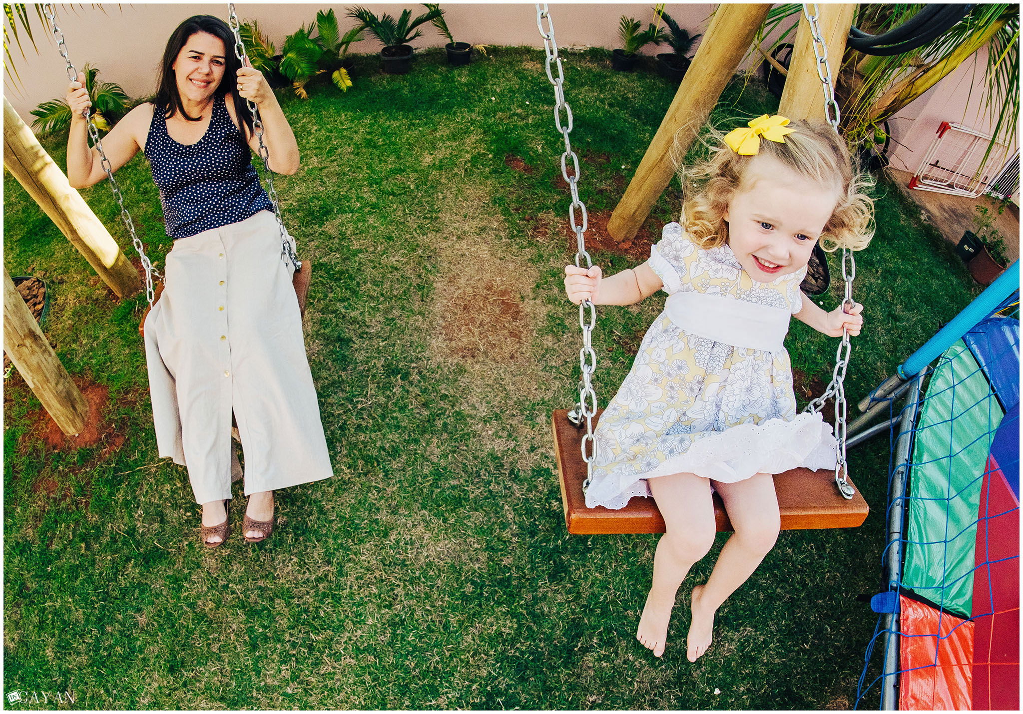 With Yasmin and her family