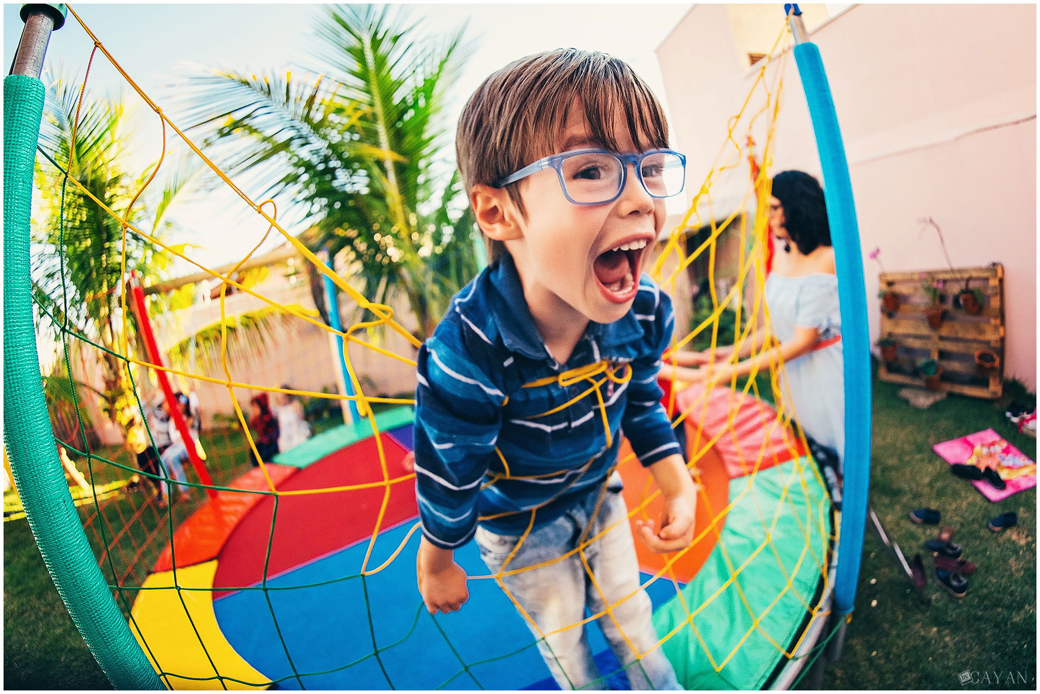 With Yasmin and her family