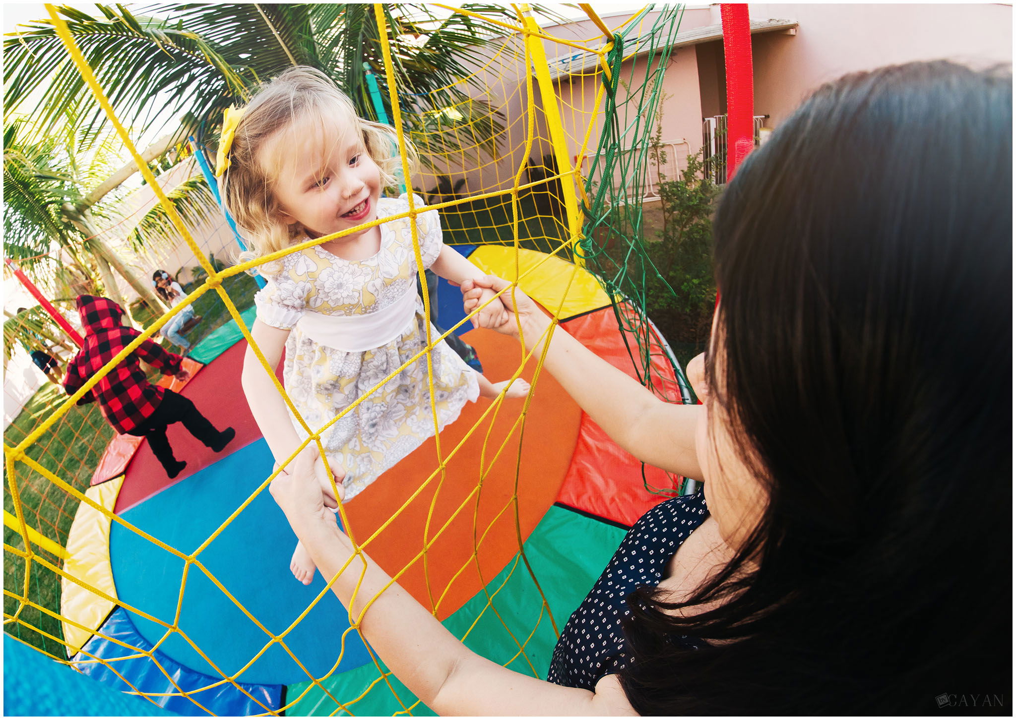 With Yasmin and her family