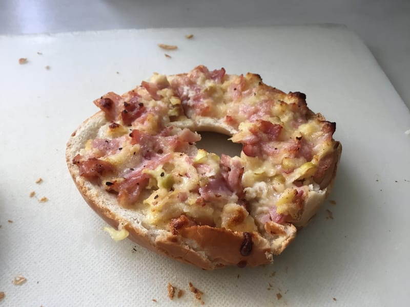 Yummy cheese and ham bagels Harry’s food blog