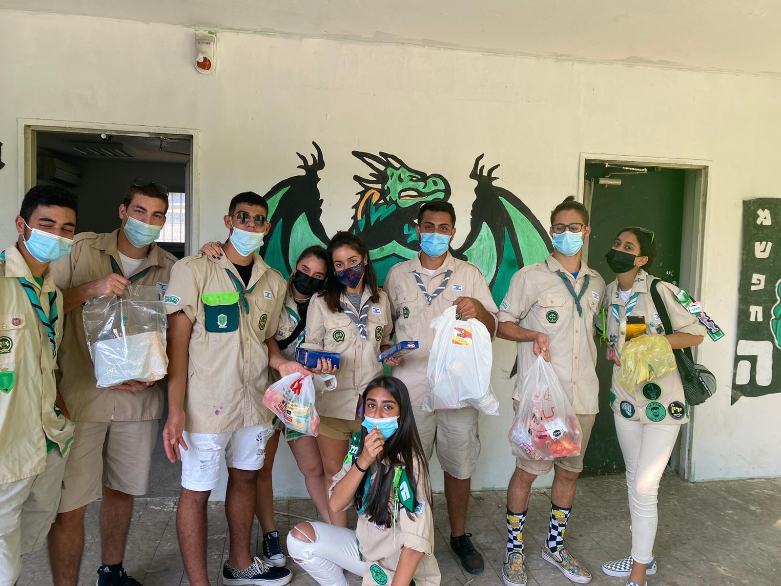 Distribution of food baskets