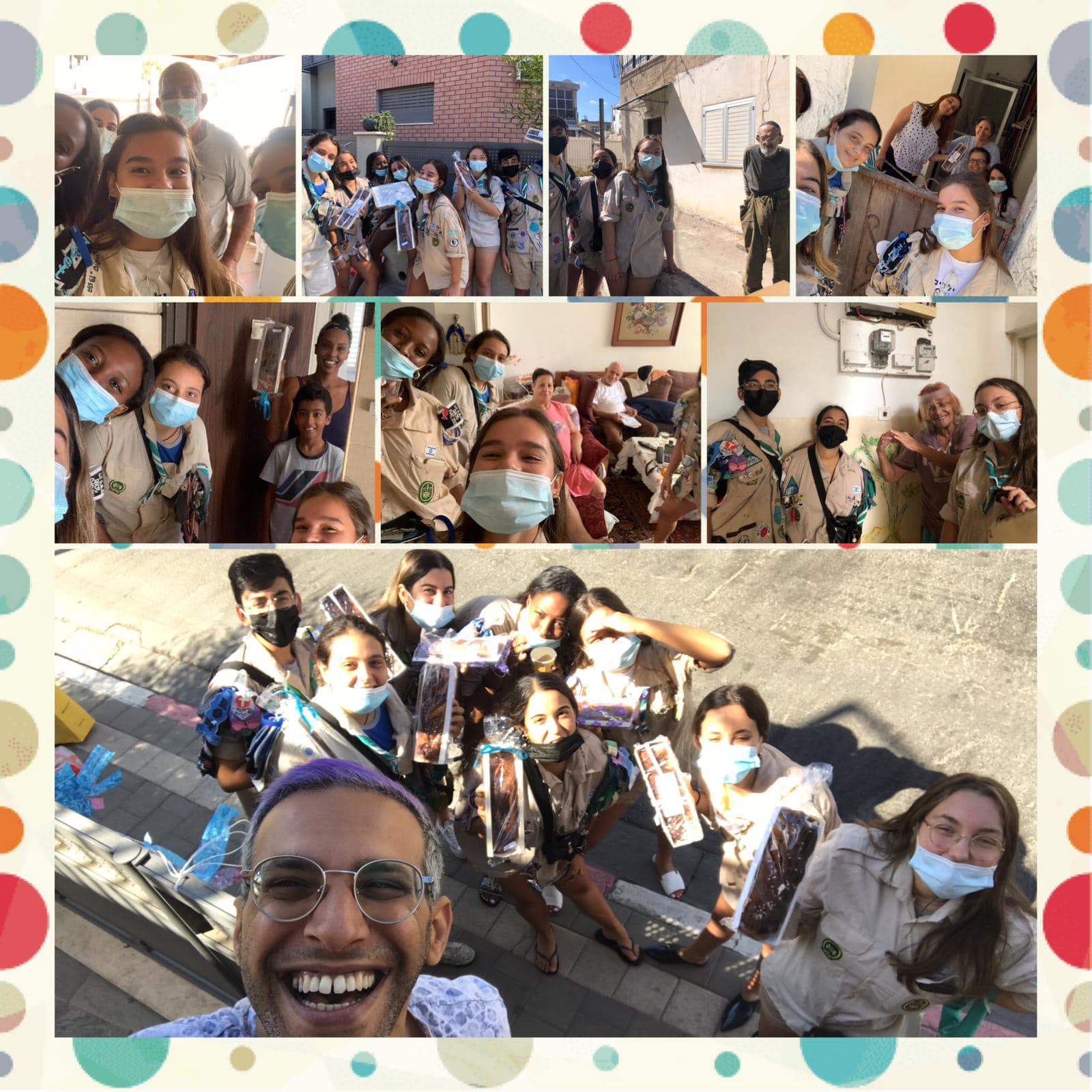 חלוקת עוגות לקשישים בקהילה