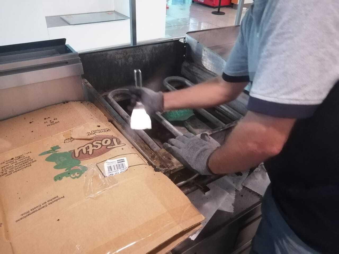 cleaning and maintenance of plates and grills.