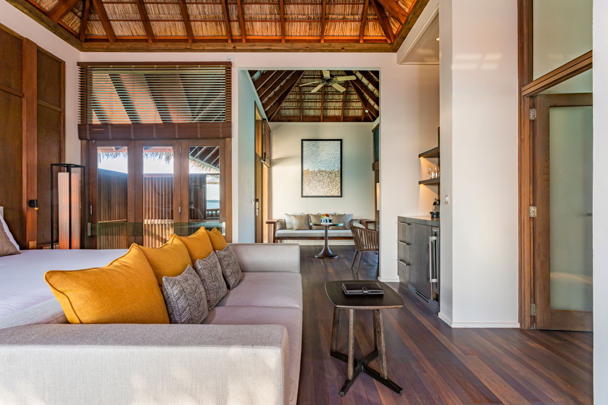 فيلا مائية كبيرة بغرفتي نوم مع حوض سباحة